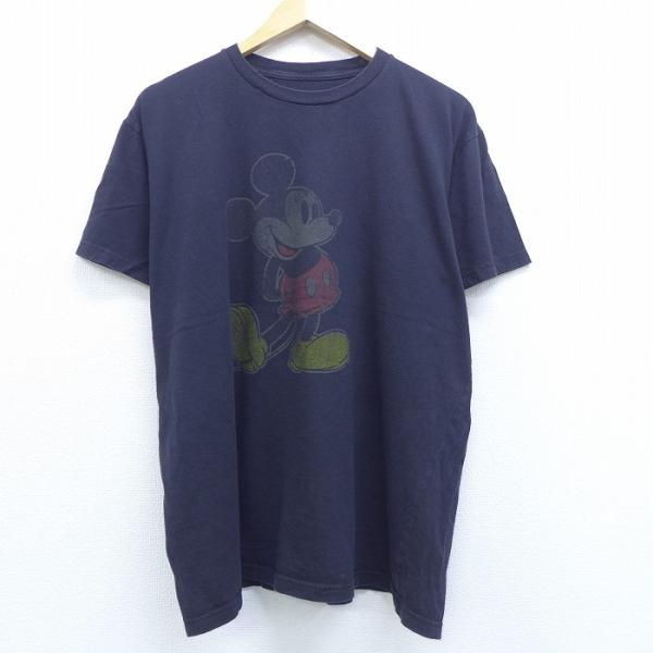Xl 古着 半袖 Tシャツ ディズニー Disney ミッキー Mickey Mouse クルーネック 黒 ブラック 20jul07 中古 メンズ Ts20055928 古着屋rushout 通販 Yahoo ショッピング
