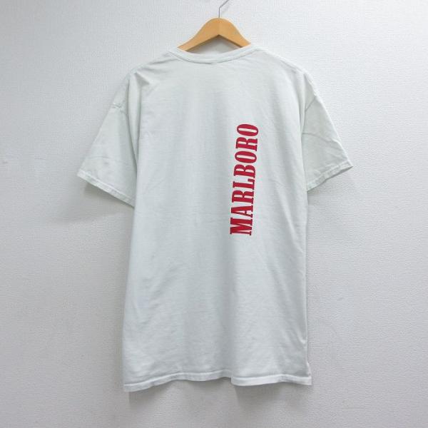 XL/古着 半袖 Tシャツ メンズ マルボロ 大きいサイズ クルーネック ホワイト 26jul15