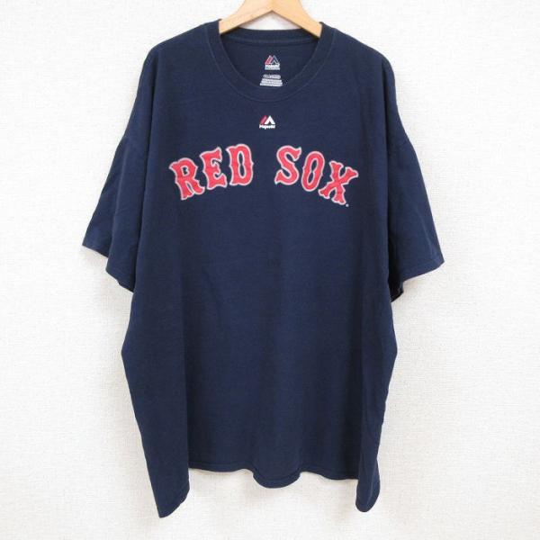 XL/古着 マジェスティック 半袖 Tシャツ メンズ MLB ボストンレッドソックス アンドリューベニンテンディ 16 大きいサイズ コットン クルー