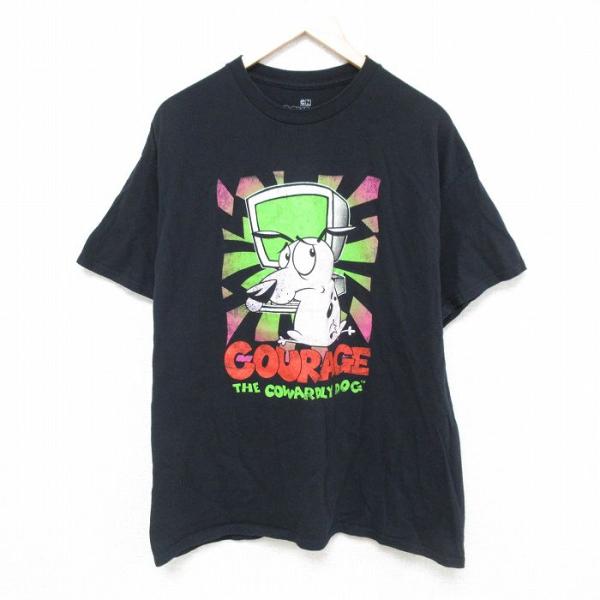 XL/古着 半袖 Tシャツ メンズ アニメ おくびょうなカーレッジくん