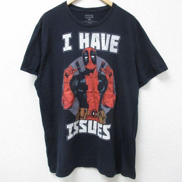 XL/古着 半袖 Tシャツ メンズ マーベル デッドプール 大きいサイズ