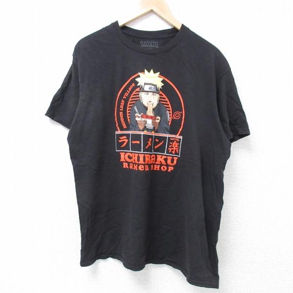 XL/古着 半袖 Tシャツ メンズ アニメ ナルト疾風伝 一楽 コットン