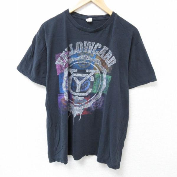 XL/古着 半袖 ロック バンド Tシャツ メンズ イエローカード コットン