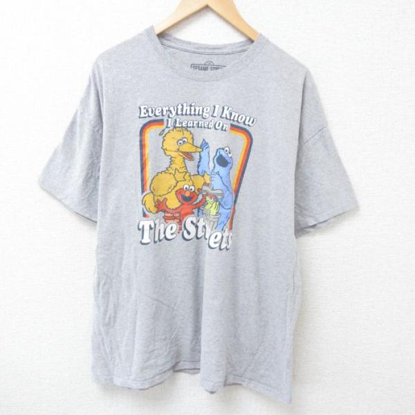 50%OFF】XL/古着 半袖 Tシャツ メンズ セサミストリート エルモ 大きい