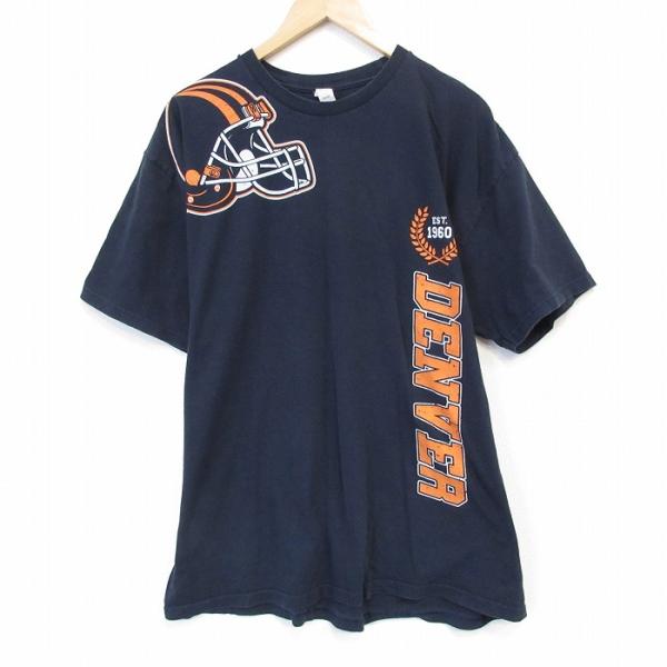 XL/古着 半袖 Tシャツ メンズ NFL デンバーブロンコス コットン クルー