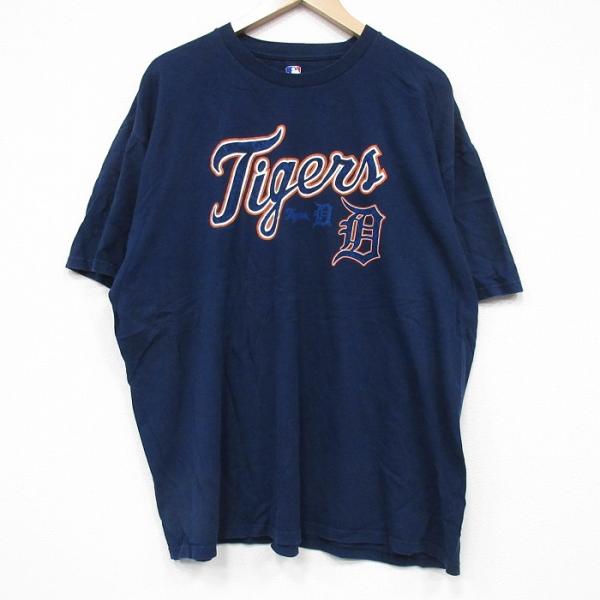 MLB XL/古着 半袖 Tシャツ メンズ MLBデトロイトタイガース 大きい