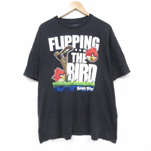 50%OFF】XL/古着 半袖 Tシャツ メンズ ゲーム アングリーバード 大きい