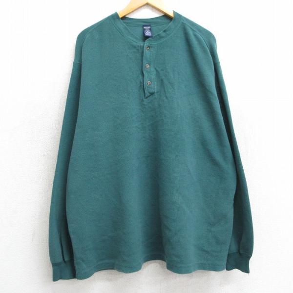 XL/古着 ランズエンド 長袖 ビンテージ サーマル Tシャツ メンズ 90s