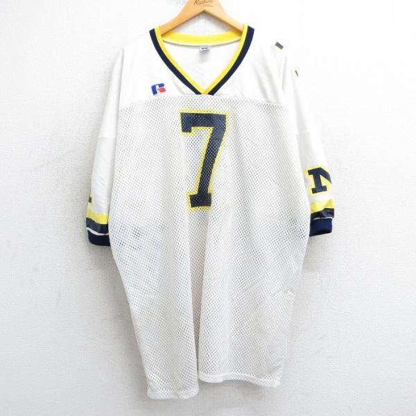 20%OFF】XL/古着 ラッセル 半袖 ビンテージ フットボール T