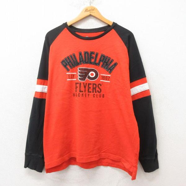XL/古着 長袖 Tシャツ メンズ NHL フィラデルフィアフライヤーズ