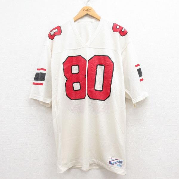 Champion XL/古着 チャンピオン 半袖 ビンテージ フットボール T