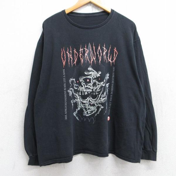 XL/古着 長袖 ロック バンド Tシャツ メンズ アンダーワールド 大きい