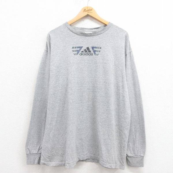 adidas（アディダス） XL/古着 長袖 ビンテージ Tシャツ メンズ 90s