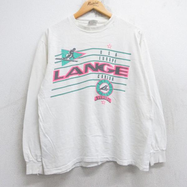 Hanes M/古着 ヘインズ 長袖 ビンテージ Tシャツ メンズ 80s スキー