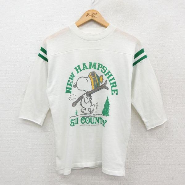 M/古着 ARTEX 7分袖 ビンテージ フットボール Tシャツ メンズ 80年代