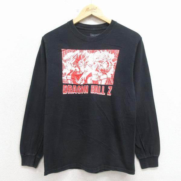 S/古着 長袖 Tシャツ メンズ アニメ ドラゴンボールZ コットン クルー
