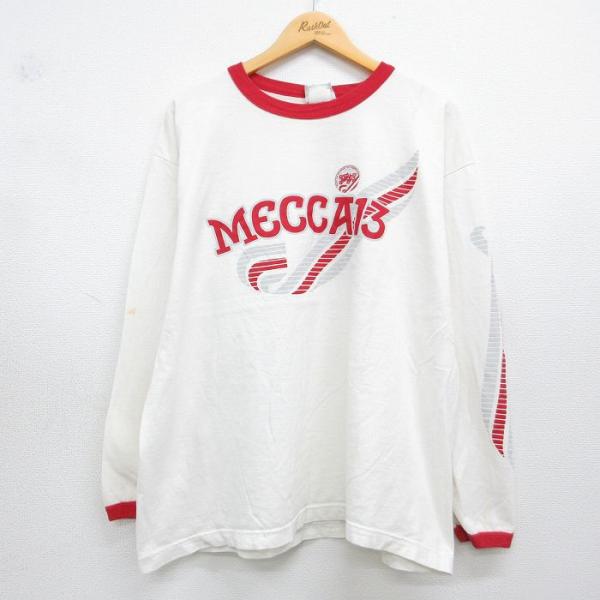 XL/古着 長袖 ビンテージ Tシャツ メンズ 90年代 90s MECCA 大きい
