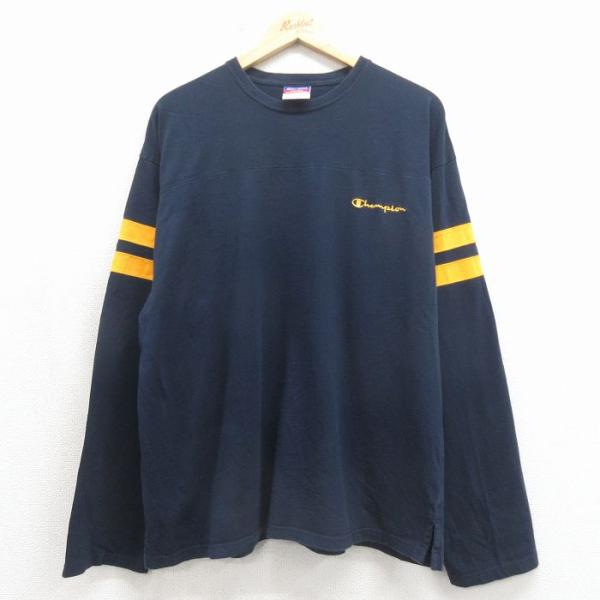 Champion（チャンピオン） XL/古着 長袖 ビンテージ フットボール T