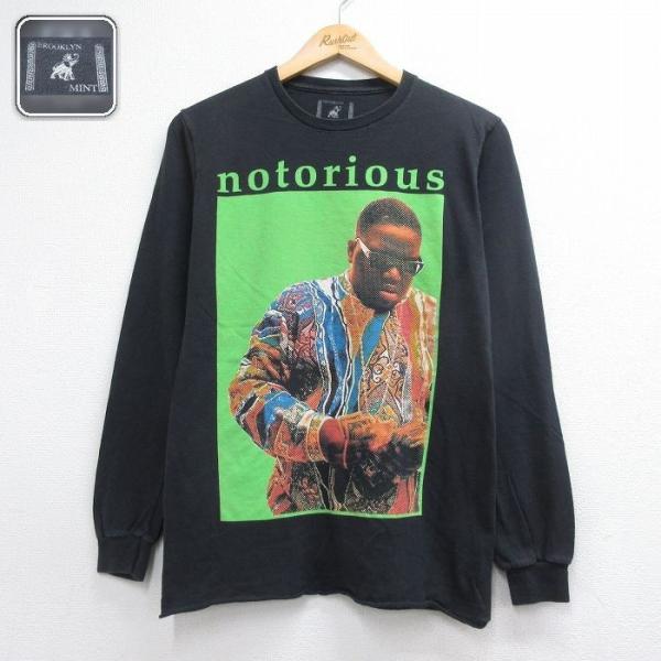 S/古着 長袖 ヒップホップ ラップ Tシャツ メンズ ノトーリアスBIG