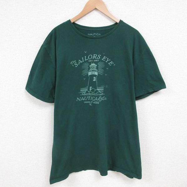NAUTICA（ノーティカ） XL/古着 半袖 ブランド Tシャツ メンズ 灯台