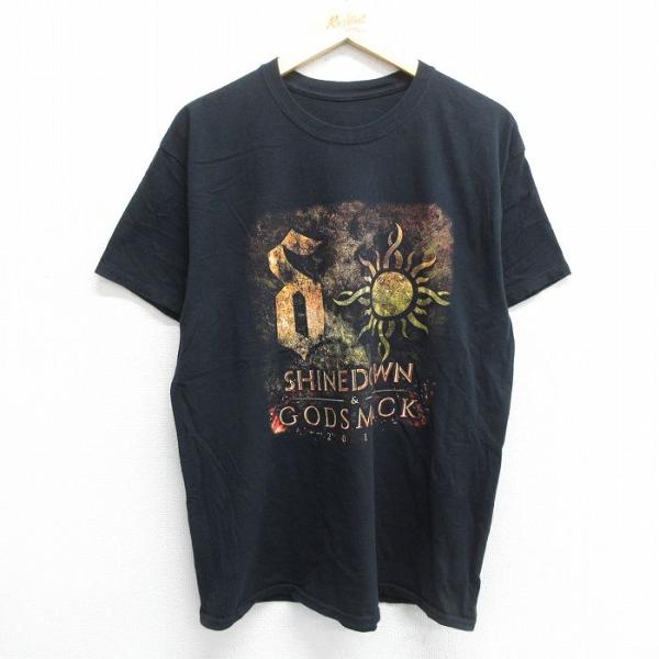 L/古着 半袖 ロック バンド Tシャツ メンズ シャインダウン