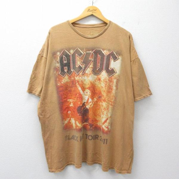 XL/古着 半袖 ロック バンド Tシャツ メンズ AC/DC 大きいサイズ