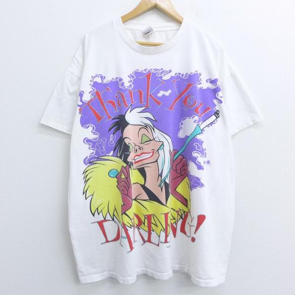 XL/古着 半袖 ビンテージ Tシャツ 90s ディズニー DISNEY 101匹わん