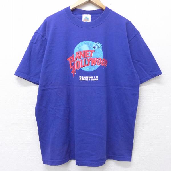 XL/古着 半袖 ビンテージ Tシャツ 90s プラネットハリウッド コットン