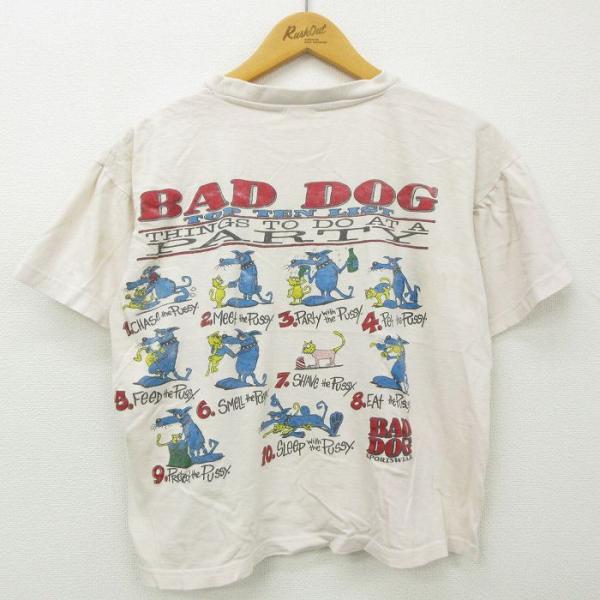 L/古着 半袖 ビンテージ Tシャツ メンズ 00s BAD DOG クルーネック