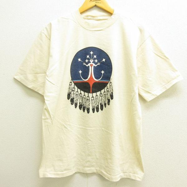 12460円 vintage 90s Tシャツ MENS L 生成り 白 L Tシャツ/カットソー