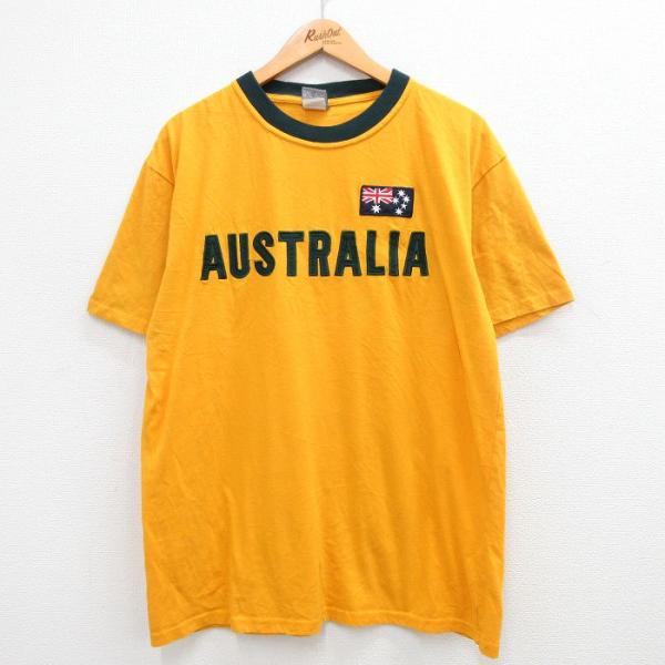 XL/古着 半袖 ビンテージ Tシャツ メンズ 00s オーストラリア 国旗 