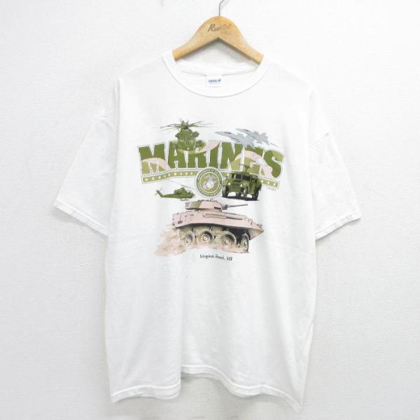 XL/古着 半袖 ビンテージ Tシャツ メンズ 00s ミリタリー 戦車