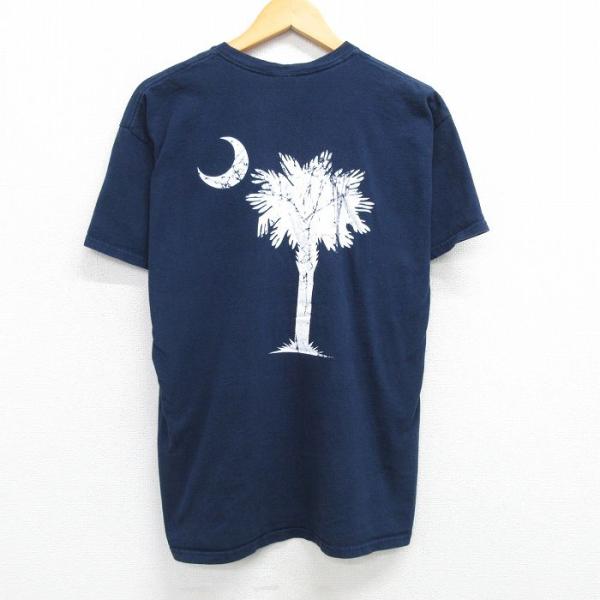 L/古着 半袖 ビンテージ Tシャツ メンズ 00s ヤシの木 月 コットン