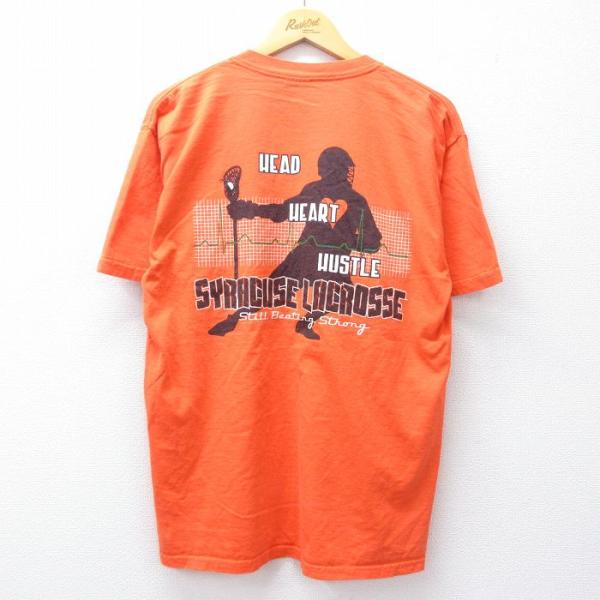 L/古着 半袖 ビンテージ Tシャツ メンズ 00s シラキュース ラクロス