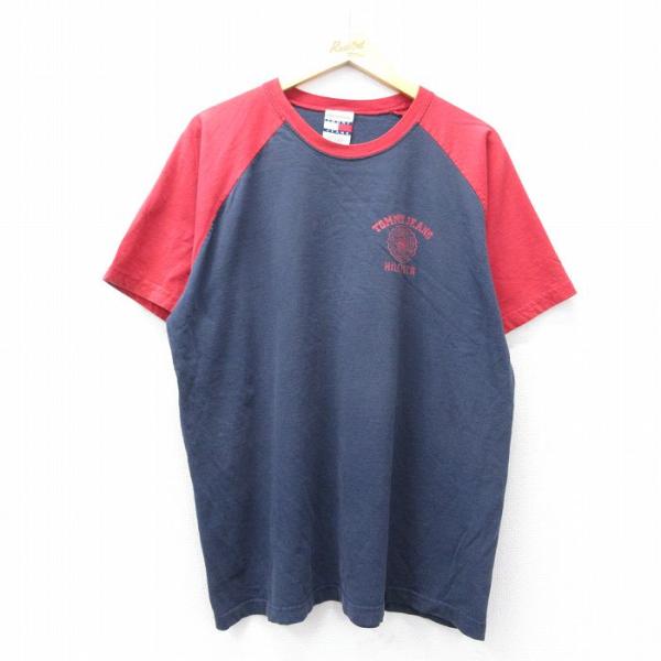 TOMMY HILFIGER（トミー・ヒルフィガー） XL/古着 半袖 ブランド T 