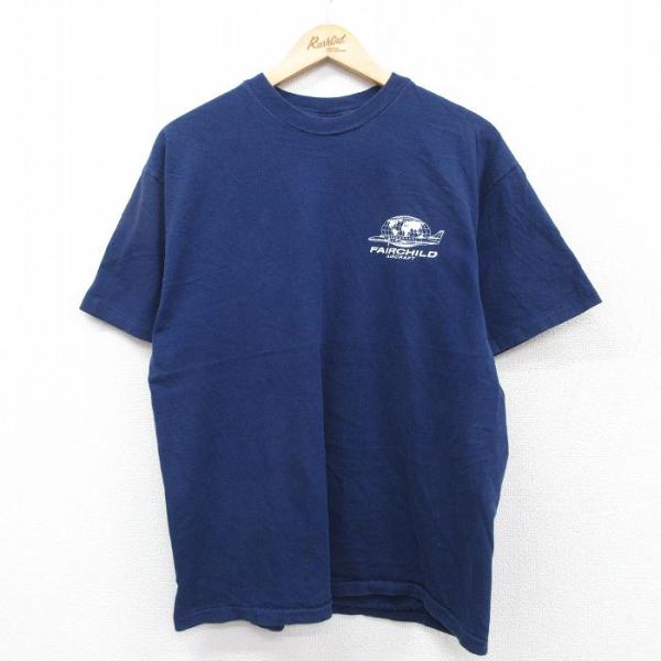 Hanes（ヘインズ） L/古着 半袖 ビンテージ Tシャツ メンズ 90s 飛行機