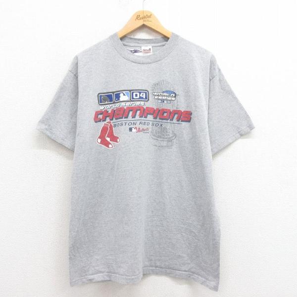 L/古着 半袖 ビンテージ Tシャツ メンズ 00s MLB ボストンレッド
