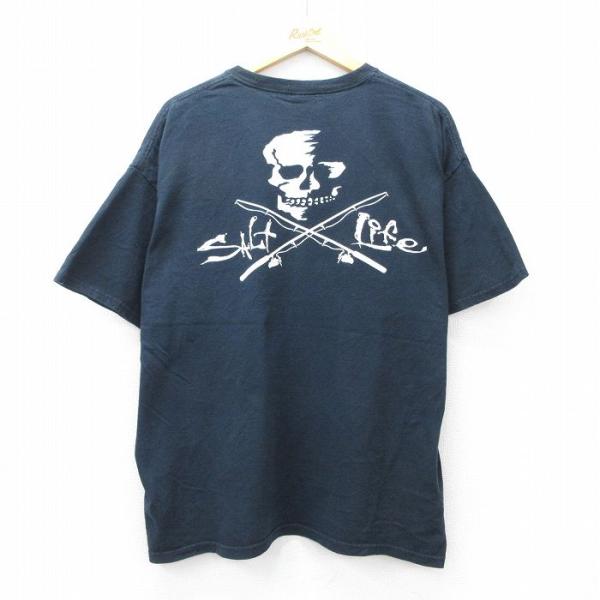 20%OFF】XL/古着 半袖 ビンテージ Tシャツ メンズ 00s スカル SALTLIFE