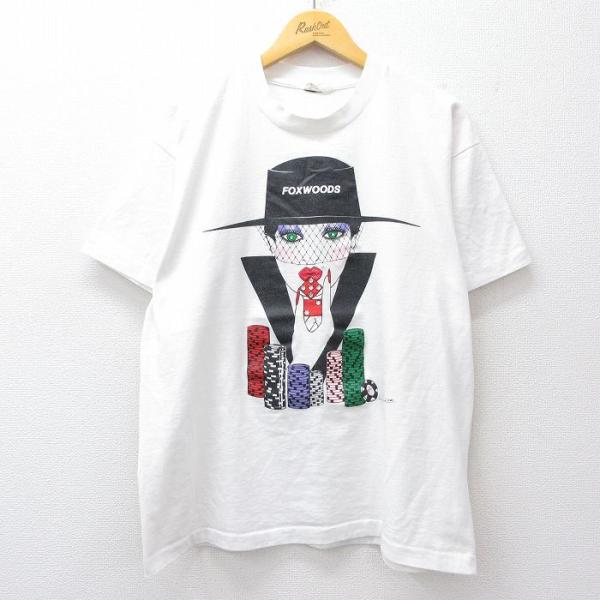 XL/古着 半袖 ビンテージ Tシャツ メンズ 80年代 80s FOXWOODS