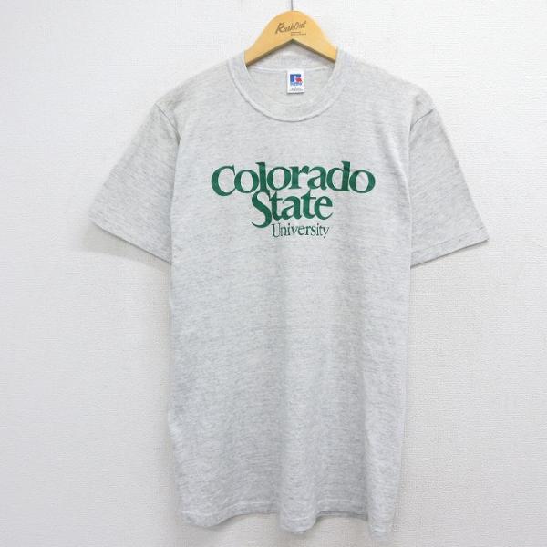 L/古着 ラッセル 半袖 ビンテージ Tシャツ メンズ 80年代 80s コロラド