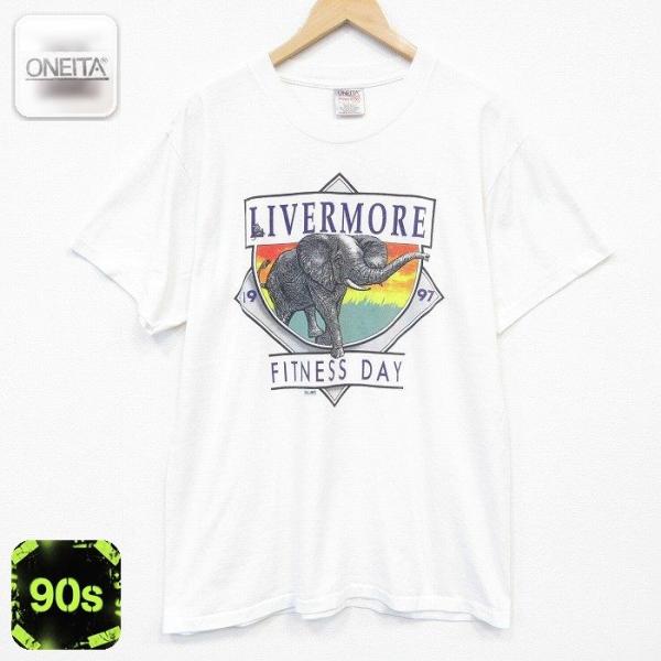 90s ONEITA オニータ Tシャツ ヴィンテージ L/古着 オニータ ONEITA 半袖 ビンテージ Tシャツ メンズ 90年代 90s