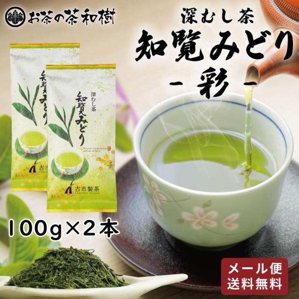 [ お茶 緑茶 知覧茶 2025 深むし茶 ] 知覧みどり 彩 100g 2本セット [ 茶葉 煎茶 お茶っ葉 お茶の葉 お歳暮 父の日 ギフト お供え 老舗 日本茶 母の日]
