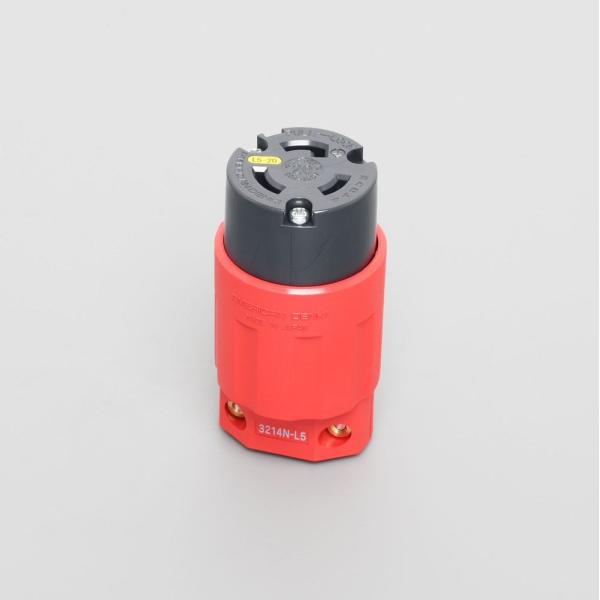アメリカン電機 3214N-L5-RD引掛形 コネクタボディ 赤 4948265611011