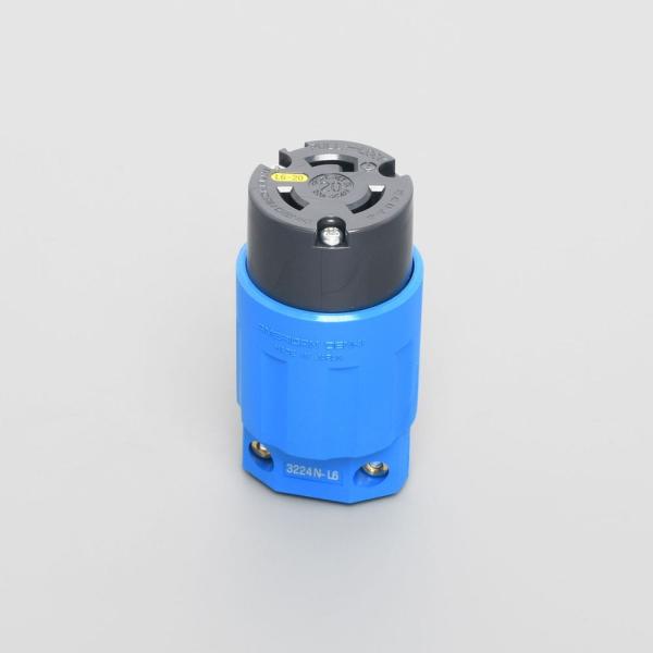 アメリカン電機 3224N-L6-BL引掛形 コネクタボディ 青 4948265611028