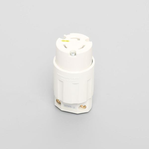 アメリカン電機 3224N-L6-IV引掛形 コネクタボディ 白 4948265619444