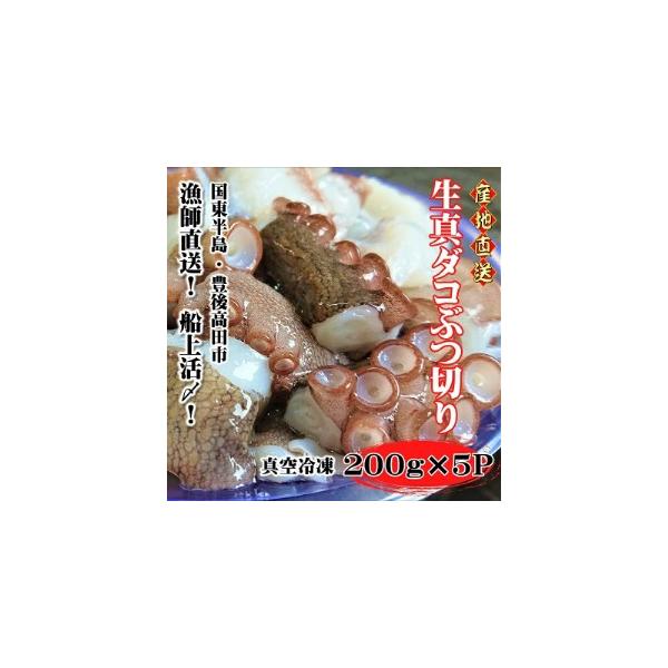 ふるさと納税 蛸 船上活締め 生 真ダコ ぶつ切り (200g×5P) | 豊後高田市 蛸 大分県豊後高田市