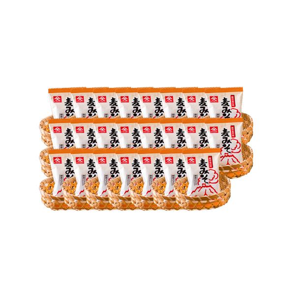 ■ 容量　即席みそ汁　218.5g［9.5g×23食］　　　原材料：麦みそ、油揚げ、乾燥ねぎ、乾燥わかめ　原産地：自社、国内　製造地（加工地）：鹿屋市　賞味期限：1年　アレルギー：小麦、さば、大豆　■ 配送について　【申込期日】　通年申込を...