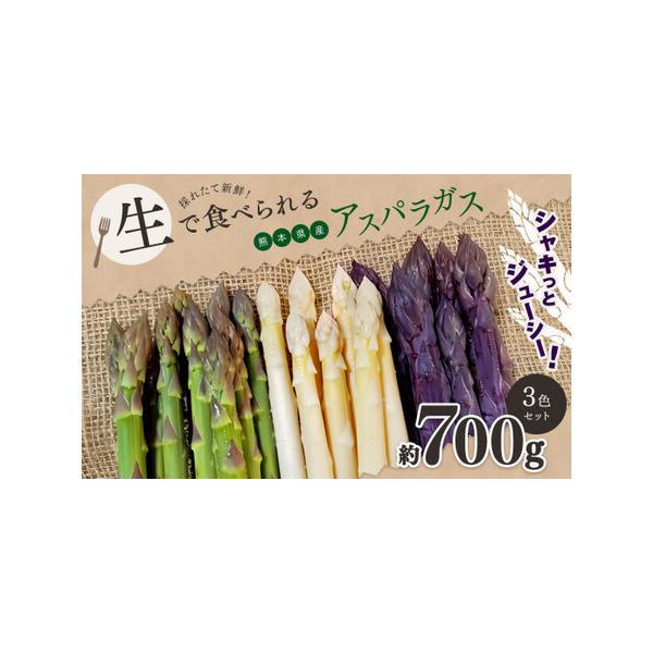 ■ 容量　グリーンアスパラガス 400g　ホワイトアスパラガス 150g　パープルアスパラガス 150g■ 配送について　2026年4月頃より順次発送致します。　タイプ：【冷蔵】
