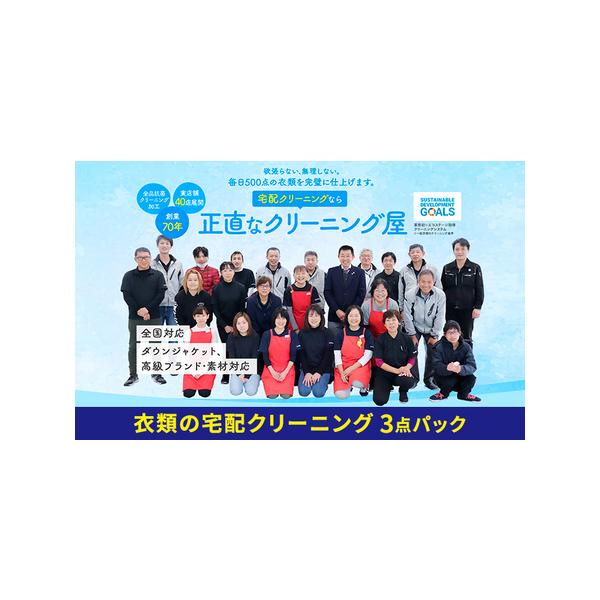■ 容量　衣類の宅配クリーニング　3点パック　※点数の数え方、受付できない衣類等のご不明な点は、【公式】正直なクリーニング屋ホームページにてご確認ください。　※有料オプションのお申込みはできませんので、ご了承ください。　　タイプ：【常温】