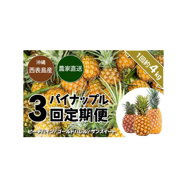 ■ 容量　2026年5月〜7月（全3回発送）　・5月：ピーチパイン（約4kg：4〜6玉）　・6月：ゴールドバレル（約4kg：3〜4玉）　・7月：サンスイートパイン（約4kg：3〜4玉）　キャップ掛け　タグ付け　　ふるさと納税オリジナル化粧箱...